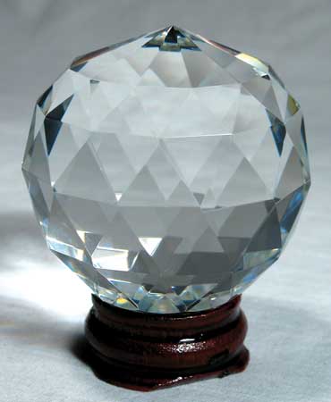 Clear Multi-Faceted 60mm Crystal Ball 