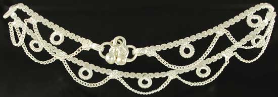 Silvertone Anklet with Bells