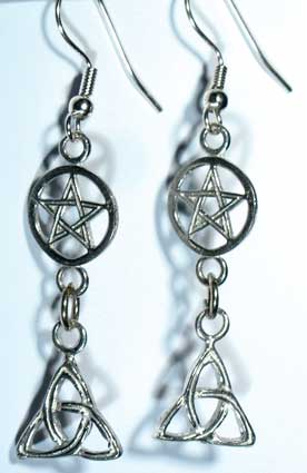 Triquetra Pentagram earrings